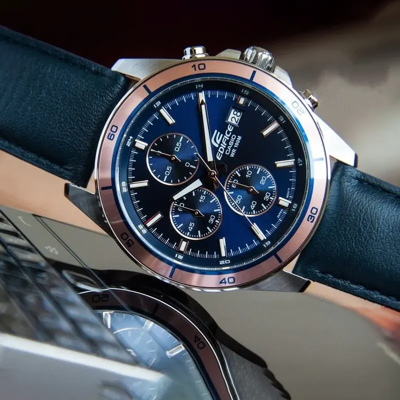 Casio Edifice Chronograph Blue Dial Men's Watch- EFR-526L-2AV